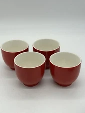 FORLIFE Red Uni 8oz Tea Cups No Handle (Set of 4)