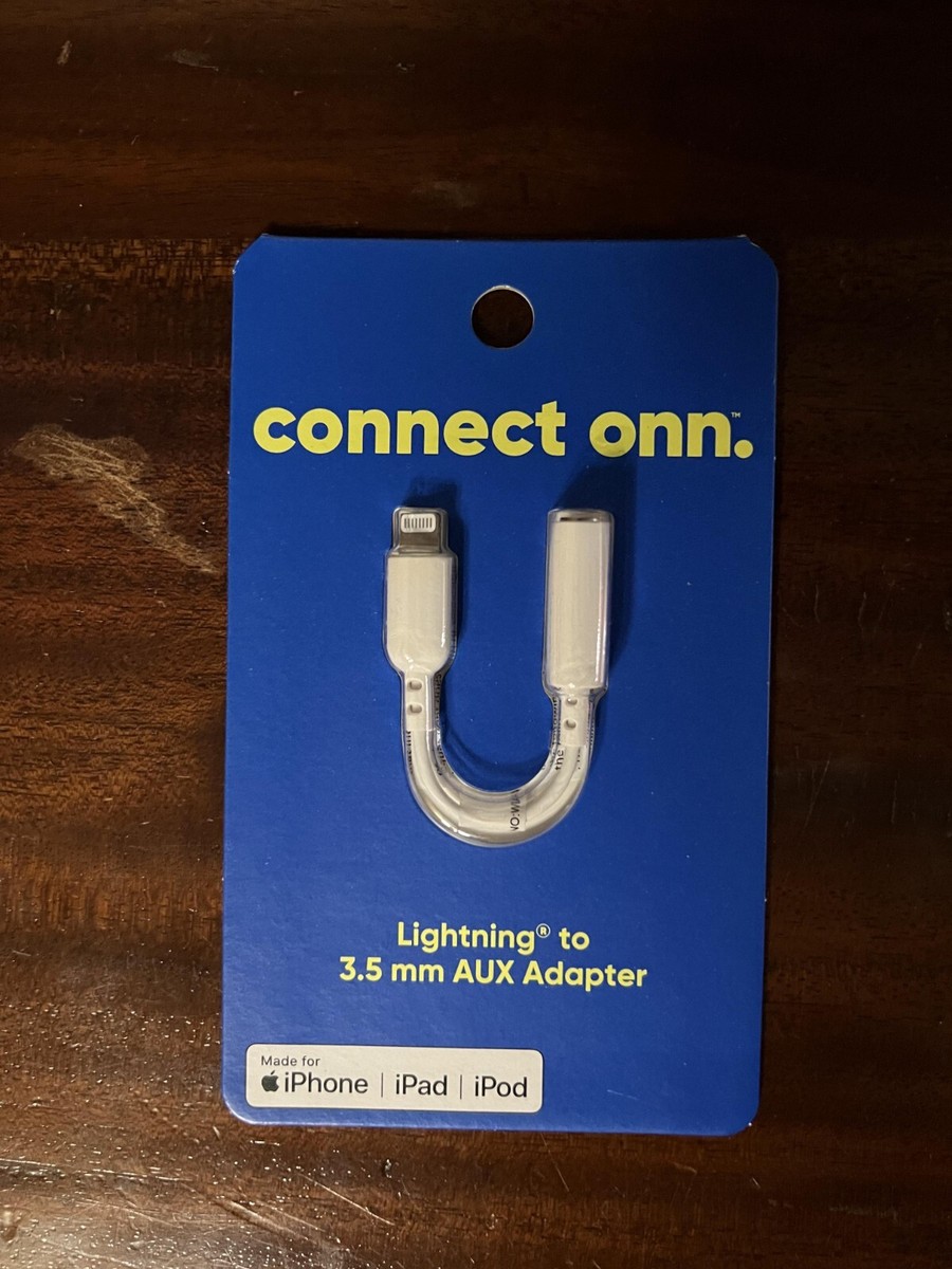 Onn To Lightning Audio Adapter Connects Devices w/ MFi