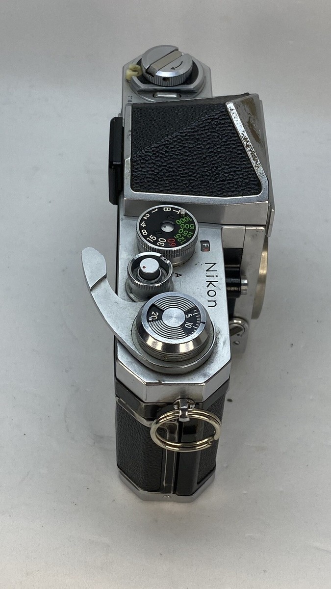 Nikon F Chrome Eyelevel prism plain finder 35mm Film SLR camera