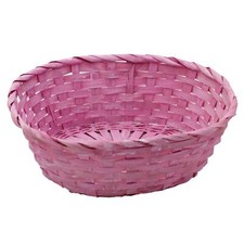 Pink Woven Hamper Gift Basket Valentines Mother's Day Birthday