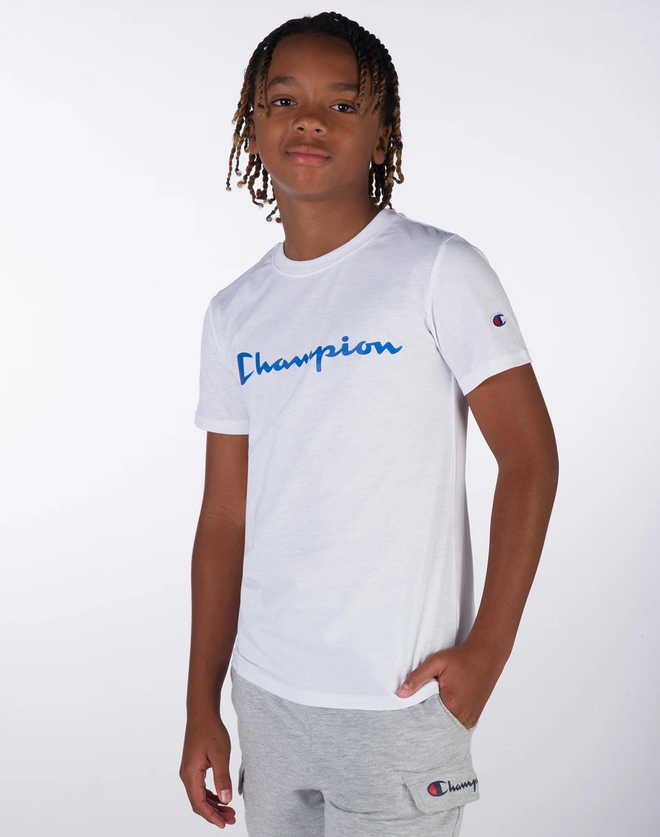 Big Kid Tee T-Shirt Short Sleeve Boys Girls Classic Script Logo eBay