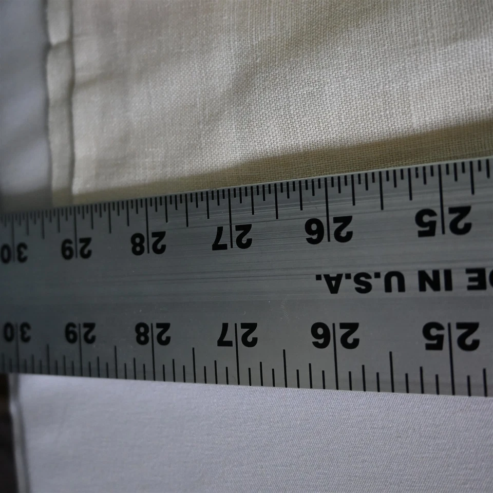 Pantalones de vestir clásicos de frente plano 100 % lino blancos Calvin Klein 38x30 para hombre Foto 4 de 4