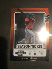 2021 Contenders Baseball Cedric Mullins Optic Insert Baltimore Orioles 