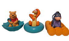 Winnie the Pooh Bathtub Pals, 90s Complete Set of 3: Pooh, Tigger, Eeyore. RARE