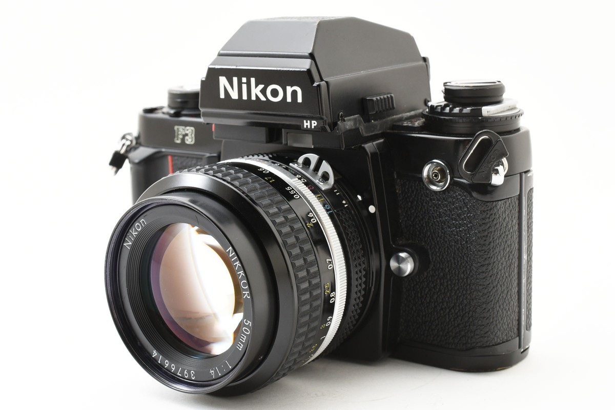 フィルムカメラ Nikon F3 HP Nikkor 50mm + Nikkor 35mm NIKON F3 HP Black 35mm MINT vintage film camera NIKKOR 50mm