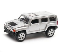 Welly Nex Hummer H3 Silber 1:60-1:64 Scales 3 Inch Toy Car Diecast New