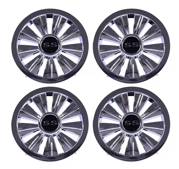 8 Chrome Golf Cart Wheel Covers Hub Caps For EZGO Club Car Yamaha