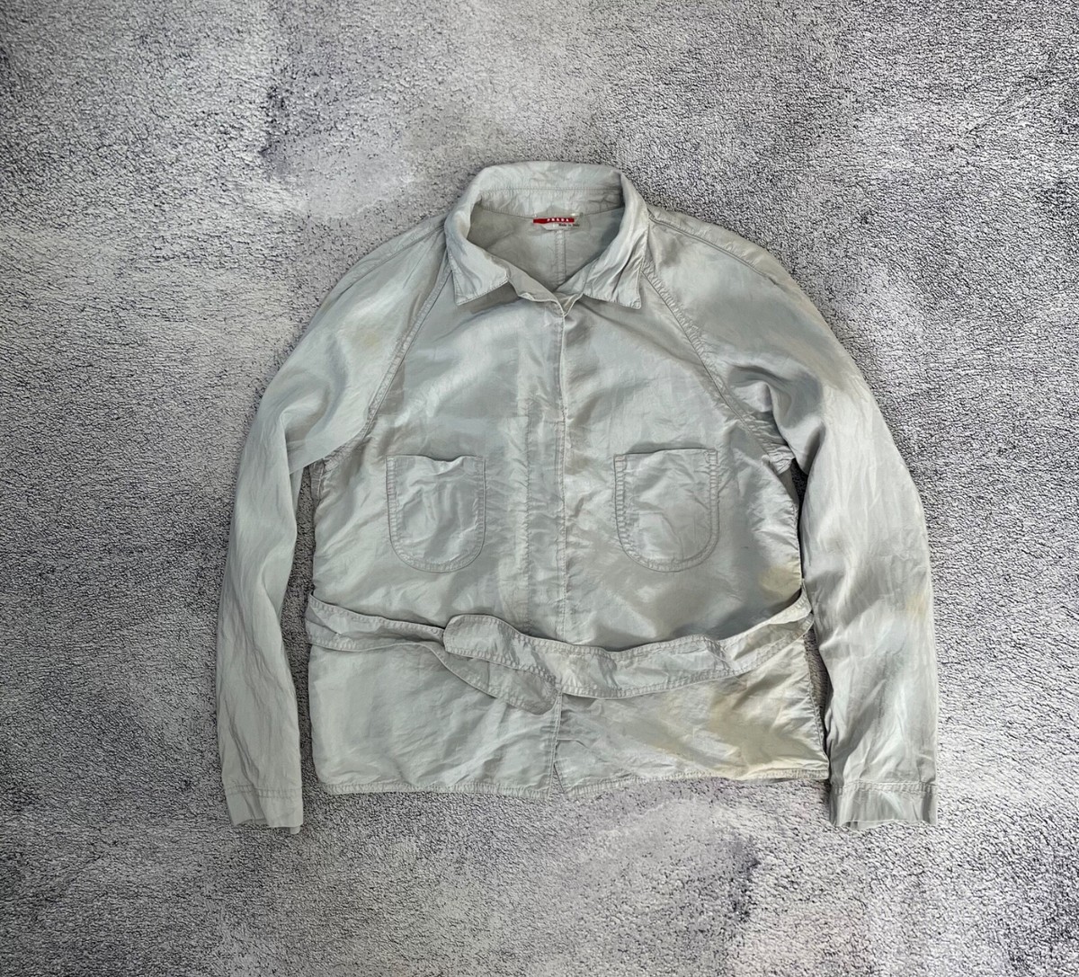 ジャケット・アウター made in italy PRADA silk grain jacket Prada Women Light Jacket Silk Gray Made In Italy | eBay