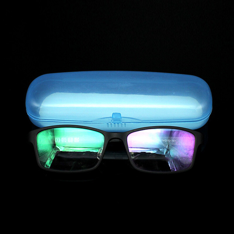 Custodia Pieghevole Blu Occhiali Da Sole Astuccio Rigido Triangolare Con Chiusura Magnetica Fodera Interna