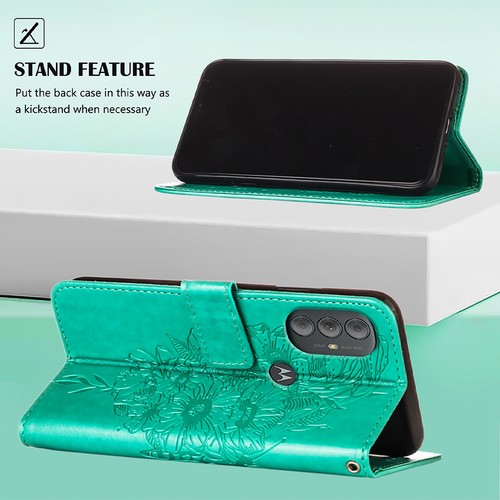 Geprägte Leder Brieftasche Folio Hülle für Motorola Moto G Stylus/Pure/Power/Play - Bild 27 von 54