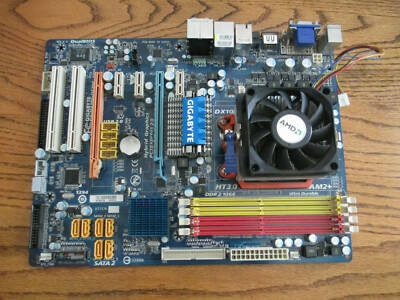 Gigabyte ga-ma78g-ds3hp Motherboard w/ AMD Athlon 64 x2 5600+ CPU & CPU Fan