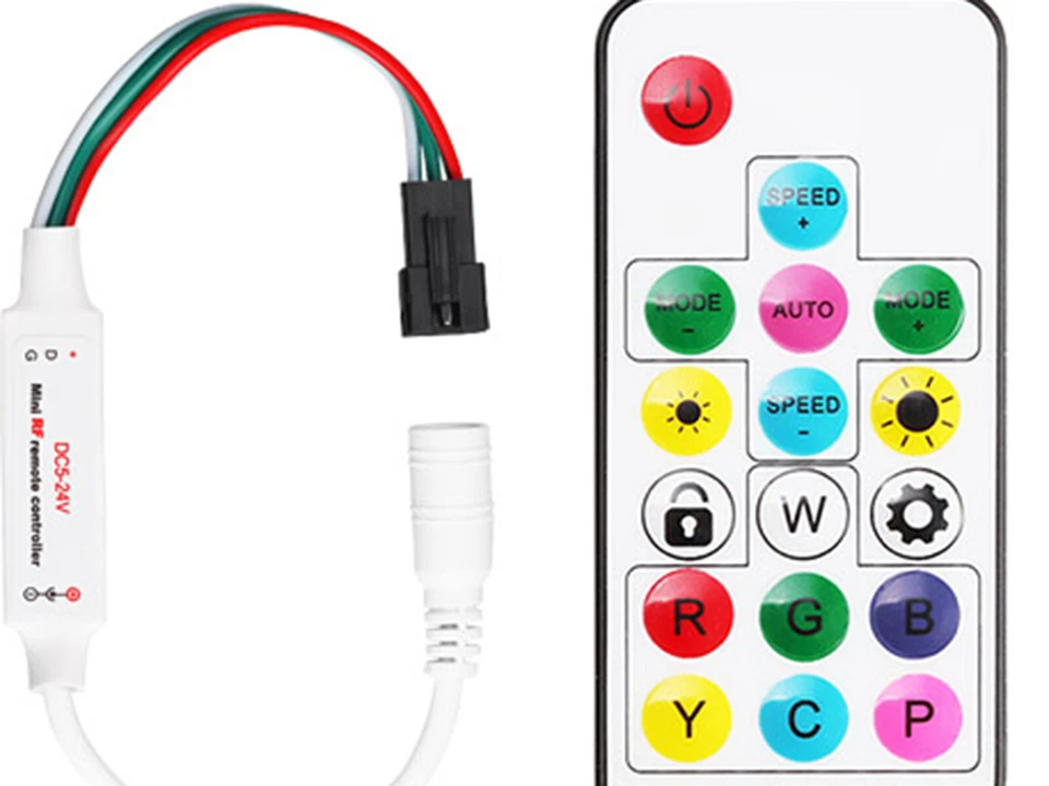 17keys WS2811 WS2812B LED Stripe Controller drahtlose RF führte RGB DC5-24V DE - Bild 2 von 2