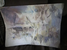 Original Watercolor By Peg Humphreys, Deep Porch 30" x 22"