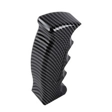 Universal Metal Carbon Fiber Slotted Pistol Grip Handle Manual Gear Shift Knob