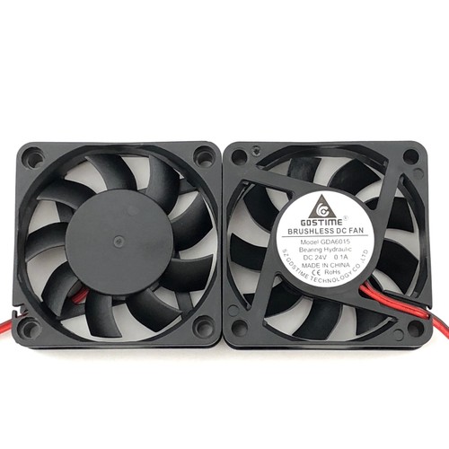 24v 60mm DC Cooling Fan 60x60x15mm 6015 PC Computer Case 3D Printer 2-Pin - Afbeelding 2 van 6