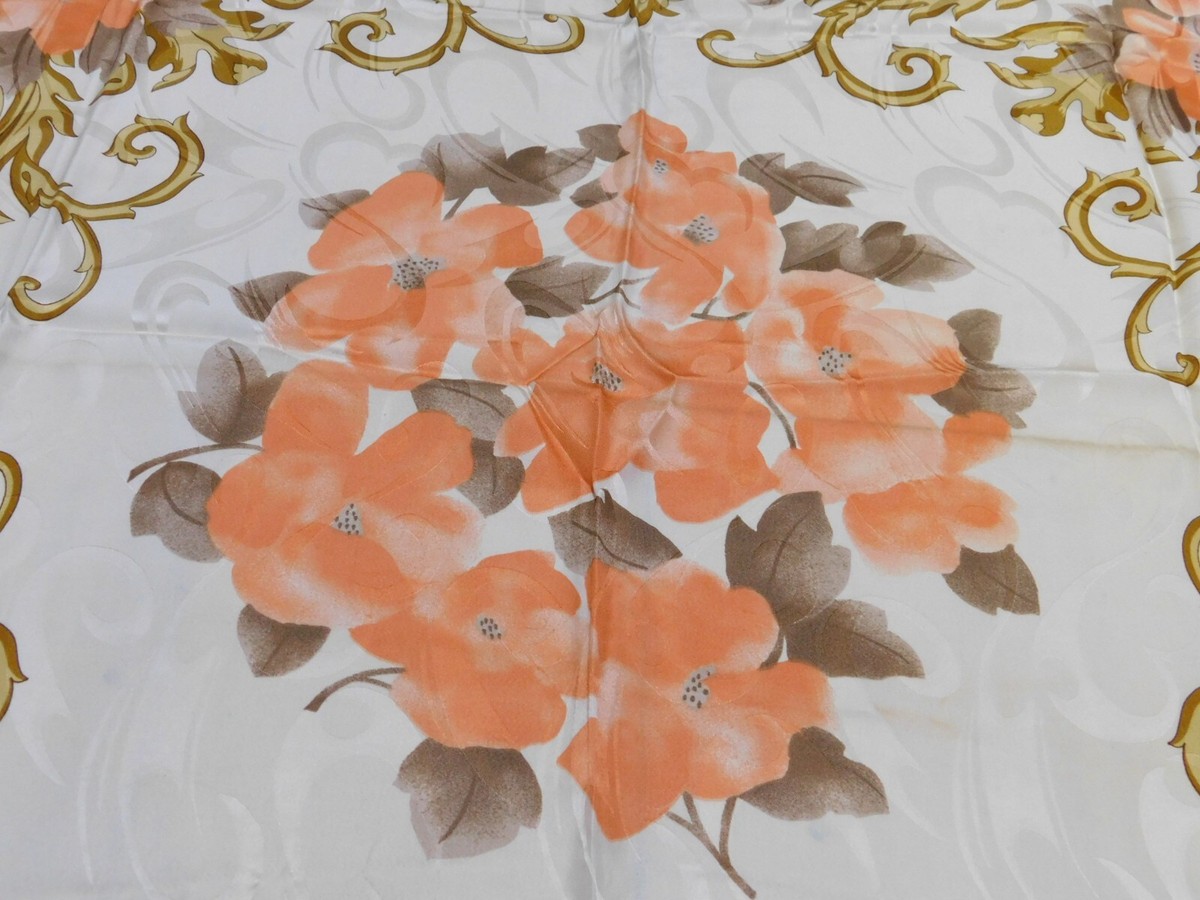 Foulard 100% Pure en Soie Vintage Femme Marina D'Este (1662) 88cm x