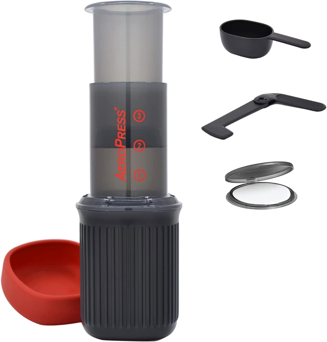 Go Portable Travel Coffee Press, 1-3 Cups - Espresso and Cold Brew in 1 Minute