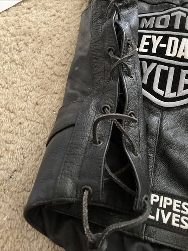 Harley Davidson Vest Leather King Size 50 - Picture 7 of 7