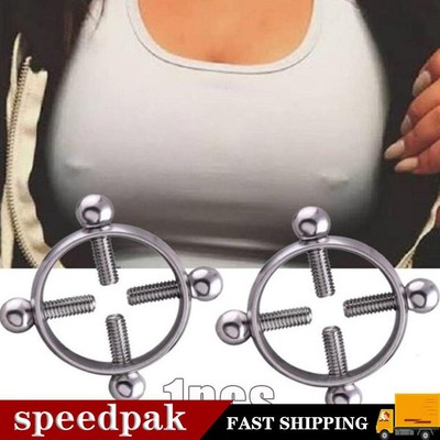 Adjustable Screw Non-Piercing Fake Piercing Nipple Jewelry R-ing