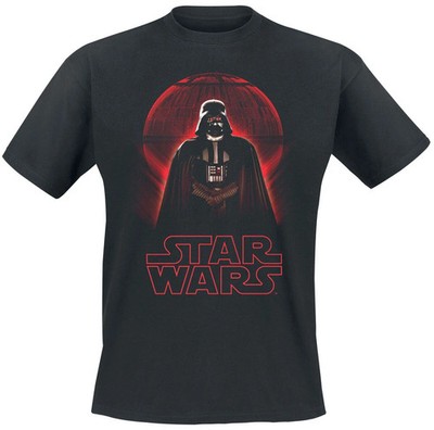 Star Wars T-Shirt Herren Rogue One - Darth Vader Death Star schwarz