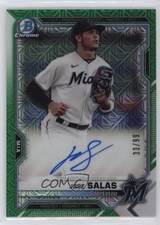 2021 Bowman Chrome Mega Box Mojo Green Refractor 33/99 Jose Salas Auto gp1