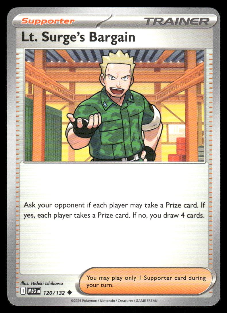 ME01: Mega Evolution #120/132 Lt. Surge's Bargain
