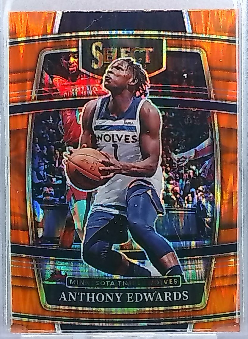 2021-22 Select Orange Flash Prizm #49 Anthony Edwards - Minnesota Timberwolves