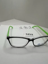 NEW MODERN OPTICAL REASON BLACK LIME AUTHENTIC EYEGLASSES FRAMES 58-16-145
