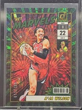2025 Panini Donruss WNBA #8 A'Ja Wilson Green Fireworks Net Marvels 115/399