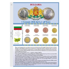 ABAFIL FOGLIO X SERIETTA 8 MONETE EURO 2026 BULGARIA