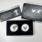 2021 $1 American Silver Eagle Reverse Proof 2 Coin Set - Designer Edition w/ OGP