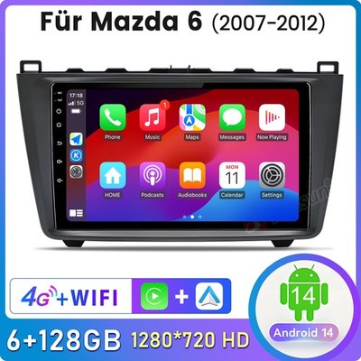 Für Mazda 6 GH mit BOSE Soundsystem Autoradio GPS Navi 9''Android 14 CarPlay 128G