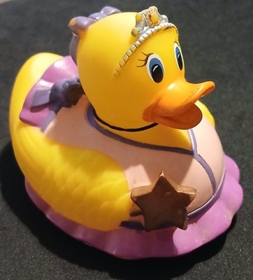 Vintage Munchkin 2005 Hot Rubber Duck 4  Ducky Princess Ballerina Bath Pool Toy