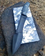 CUSTOM HANDMADE HIGH CARBON STEEL HUNTING BOWIE KNIFE WITH LEATHER SHEATH