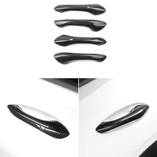 Carbon Fiber Style Exterior Door Handle Cover Trims For Chevrolet Trax 2024 2025