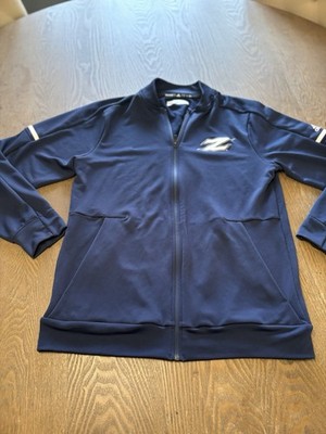 Akron Zips Men s L College Basketball Full Zip Warmup Jersey Adidas Blue