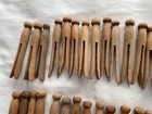 Vintage Lot Of 60 Wooden Round Head Clothespins Weathered Approx 4 in. (lot 3) — photo 7