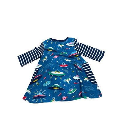 knee length dresses for ladies Boden Blue Bubble Hem Party Dress 5-6 Years (110-116cm) Girls main image 1