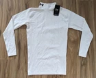 Under Armour ColdGear Compression Mock 1388404 100  man LS white shirt Brand New