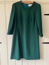 Goat Library dark green wool crepe shift dress, 10