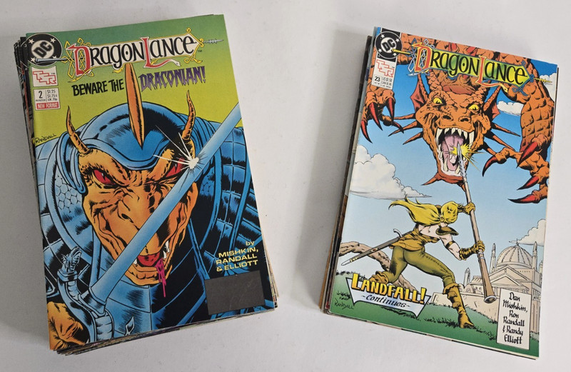 Lot of 33 DragonLance Comic Books #s 2 - 34  DC Comics Tsr