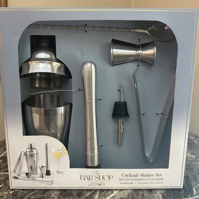 The Bar Shop Ciroa Cocktail Shaker 6-piece Set - NIB