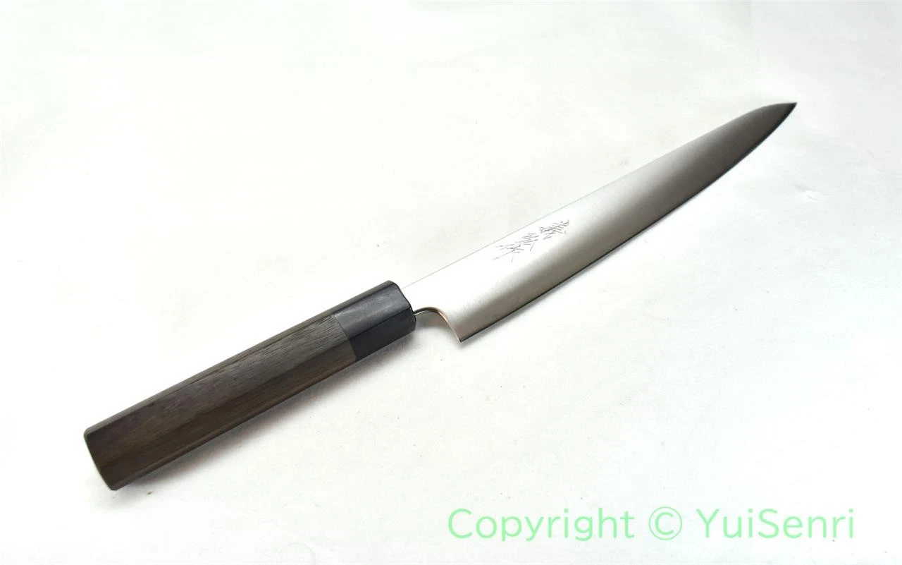 Yoshihiro Aogami Super Clad, Slicer 240 mm/9.4" w/Octagonal Shitan Handle