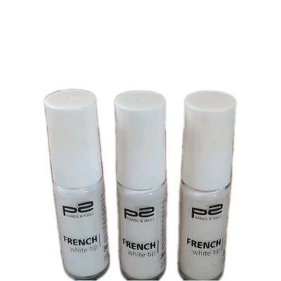 P2 French white tip Nagelspitzenlack 3ml×3 Neu - Bild 1 von 2