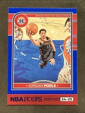 2024-25 NBA Hoops - Jordan Poole #199 Premium Blue Washington Wizards