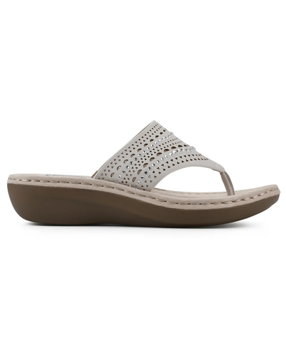 Cliffs by White Mountain Comate Keilsandalen – Damen weiß 9,5 breit - Bild 2 von 5