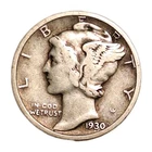 1930 Mercury Silver Dime ~VG+ 90% Silver Nicely Circulated US Coin