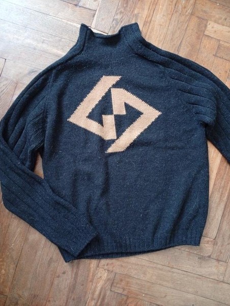Men American Vintage Sweater Black Acrylic 40 /L /