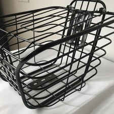 :Bicycle Front Basket Iron Detachable Bike Wire Basket Large Capacity