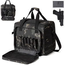 Gun Case Bag Large | Tactical 4+ Pistol Bag Firearm Shooting Case with Lockab...